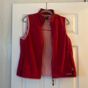 Women’s LL Bean vest.size medium..dusty pink and raspberry pink